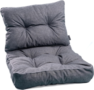 TexDeko Stuhlkissen Loungekissen Gartenpolster Set mit Rückenkissen für Rattanmöbel, UV-Beständig, Wasserabweisend mit Anti-Rutsch Boden