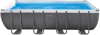 Intex Pool Ultra Frame rechteckig, mit Sandfilterpumpe, Doppelleiter