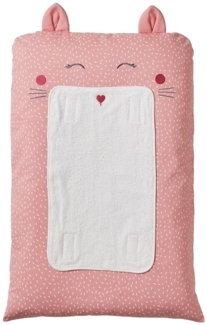 VERTBAUDET Wickelunterlage, Katze, Rosa, bedruckt, 72x49 cm