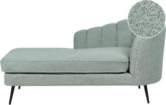 Chaiselongue Bouclé grün rechtsseitig ALLIER