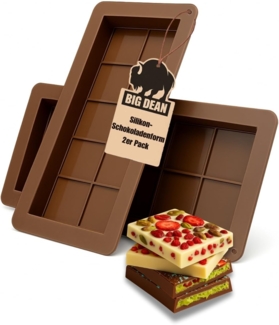 2er-Set Schokoladenform Silikon - tiefe Schokoladenform für kreative Tafeln, Proteinriegel & DIY Geschenke - Dubai Schokolade Form, hitzebeständig lebensmittelecht & spülmaschinenfest