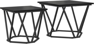 vidaXL Beistelltisch-Set 2 pcs Schwarze Eiche 50 x 50 x 40 cm 868267