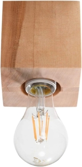 Sollux Ariz Aufbauleuchte Natur Holz E27 dimmbar 10x10x10cm