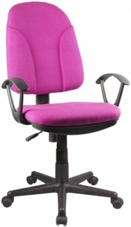 BAKAJI Stuhl, Schreibtisch, Präsidentschaftsbüro, aus atmungsaktivem Stoff und Struktur aus Polypropylen, 360 Grad, Richtung, verstellbare Höhe (Rosa)