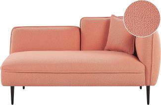 Chaiselongue Bouclé pfirsichrosa rechtsseitig CHEVANNES