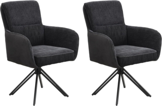 byLIVING Esszimmerstuhl Tino (Set, 2 St), 360 Grad drehbar mit Federkernpolsterung, hochwertige Polsterbezüge