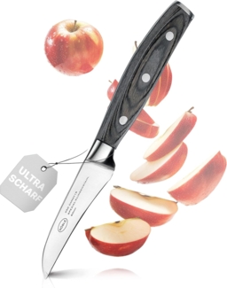 Rösle Schälmesser WOLFGREY 8 Cm Griff Pakka