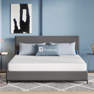 Avenco Matratze 80x190 18cm Gelschaummatratze H3 Bambus-Schaum Matratze Bezug 60°Waschbar Öko-Tex CertiPUR US Rollenmatratze Mittelfest