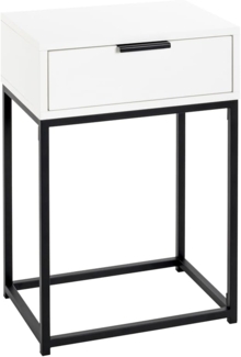 HAKU Möbel Konsole, schwarz, weiß, Metall, Spanplatte - Maße: B 40 x H 60 x T 28 cm, Style: Modern