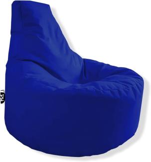 Patchhome Gamer Kissen Lounge Kissen Sitzsack Sessel Sitzkissen In & Outdoor geeignet fertig befüllt | Blau - Ø 75cm x Höhe 80cm - in 2 Größen und 25 Farben