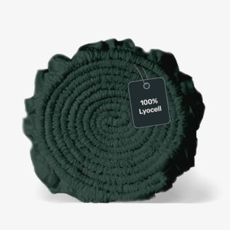 twenty:three® Bettlaken Lyocell Spannbettlaken Forest Green, Lyocell, Atmungsaktiv, Ultraweich, 100% TENCEL™ Lyocell, Nachhaltig, 100 x 200