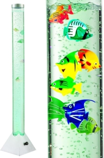 LED-RGB Stehleuchte, mit fünf Fischen, H 122cm