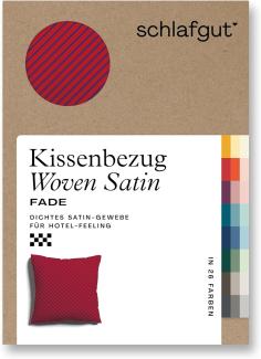 Schlafgut Woven Fade Bettwäsche|Kissenbezug einzeln 80x80 cm| red-deep-purple-deep