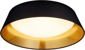 LED Deckenleuchte, schwarz gold, Textil, 45 cm, PONTS