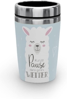 Auswahl - la vida Thermobecher To Go Thermo-Kaffeebecher Isolierbecher 240ml "Kurze Pause, dann gehts weiter"