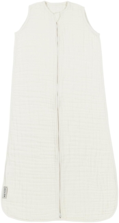 MEYCO Schlafsack Musselin - Babyschlafsack Sommer/Frühling - Baumwolle Unisex - 110cm - Uni Warm Weiß