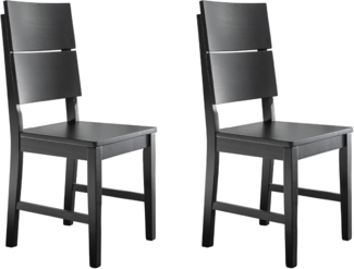 Woodroom Holzstuhl Kota (2er-Set Hevea massiv lackiert), Stuhl, Holzstuhl, Massivholzstuhl, Stuhl-Set, Stühle