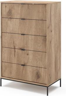 Vicco Kommode Eliza Viking Oak 76 x 120 cm mit 5 Schubladen