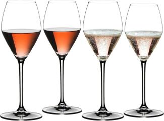 Riedel Gläser Mixing Set Rosé 4-tlg, Roséweingläser, Kristallglas, 322 ml, 5515/55