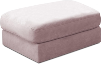 Cavadore Hocker Fiona / Gepolsterter, großer Fußhocker passend zum Big Sessel Fiona / 97 x 48 x 97 / Rosa