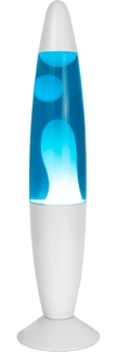GIFTMARKET - Blau Lavalampe. Nachttischlampe mit 2 enthaltenen Glühbirnen. Lustiges Geschenk für Jugendliche. Retro-Lampe, 34 x 8,5 cm.