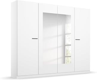 Kleiderschrank FLORENZ, Alpinweiß, mit Spiegel, 226 x 210 x 54 cm