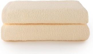 Top Towel - Plus - Große Badetücher - Badetücher - 2 Duschtücher - 70x140 cm - 100 % Baumwolle - Natürlich