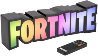 Paladone Fortnite RGB-Logo-Lampe mit Farbwechsel, offiziell lizenzierte Gaming-Lampe mit Fernbedienung, Wandmontage oder zum