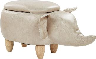 Hocker ELEPHANT Taupe Kunstleder