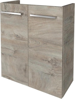 Fackelmann SBC STANFORD Waschbeckenunterschrank 55 cm, Braun hell, 2 Türen