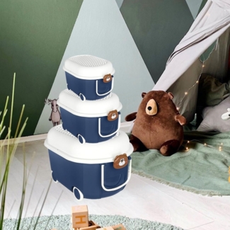 Creliv Spielzeugtruhe Spielzeug Entdecker - Spielzeug Aufbewahrungsboxen Set ( 3 Stk)