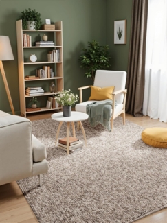 ELLE DECORATION Teppich Rocco, rechteckig, Höhe: 10 mm, Nachhaltig, Läufer, waschbar, Wohnzimmer, Esszimmer, Woll-Optik