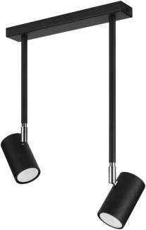 SOLLUX SL. 1075 Deckenleuchte NORANO 2 schwarz Stahl 40W L: 30cm B: 10cm H: 43cm dimmbar