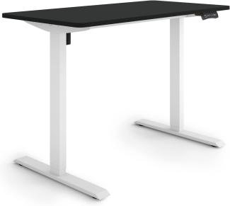 ESMART Germany ETX-121WB 120x60 cm Schwarz Ergonomischer Steh-Sitz-Schreibtisch Stufenlos elektrisch höhenverstellbar 73,5-123,5cm 3X Memory Aktivitätserinnerung Soft-Start/Stopp Schnelle Montage