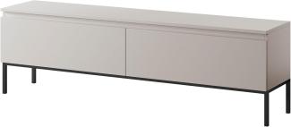 Selsey Bemmi - TV-Element, Beige mit schwarzem Metallgestell, 150 cm