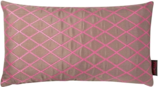 Magma Kissenhülle 30x50 cm Kariert Raute Demi Taupe