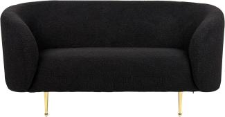 2-Sitzer Sofa Bouclé schwarz LOEN