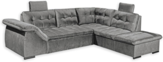 Schlafsofa Estrella von Ed Exciting Design – mit Bettkasten, variablen Kopfstützen und Schlaffunktion Farbe Grau