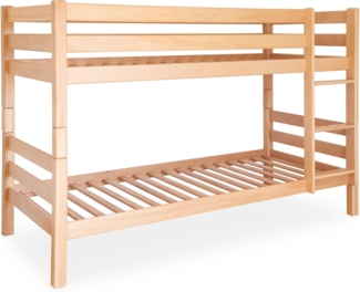 Ehrenkind Etagenbett Buche, Nachhaltiges FSC® zertifziertes Holz Etagenbett Kinder (Rausfallschutz Bett, Stockbett), Hochbett 90x200