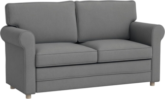 HOMCOM 2-Sitzer Sofa mit Armlehne Dick Gepolstert Doppelsofa, Couch 1 Teile, für Schlafzimmer Wohnzimmer, 150 x 74 x 86 cm, Dunkelgrau