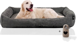 Rohrschneider Tierbett Hundesofa Cord Hundebett groß, dog bed xxl 120x80cm, kuschelig