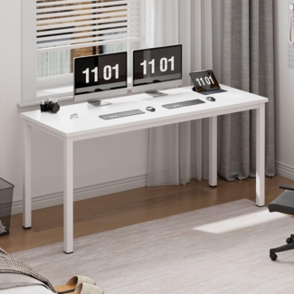 SogesHome Computertisch Schreibtisch 120 x 60 x 75 cm PC Schreibtisch Büro Schreibtisch Workstation für Home Office Verwenden Schreibtisch, Esstisch Konferenztisch,Weiss, AC3DW-120-SH