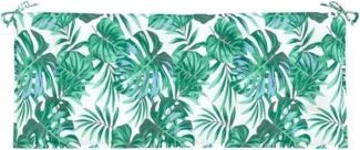 vidaXL Gartenbank-Auflage Blattmuster 120x50x7 cm Oxford-Gewebe 378951