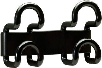 unilux Wandgarderobe ´FIL 342´, 2 Haken, Farbe: schwarz