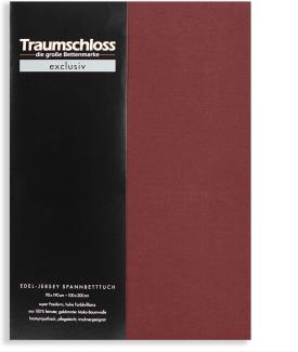 Traumschloss Exclusiv Edel-Jersey Spannbettlaken bordeaux 90-100x200