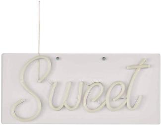 LED Wandleuchte, Silikon, Sweet, weiß, USB, L 45 cm