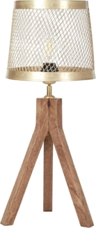 Tischleuchte BEKI Mango Holz Dunkler Holzfarbton