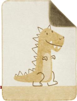 Wohndecke Jacquard Decke s.Oliver Junior, s.Oliver, Dinosauriermotiv, Kuscheldecke