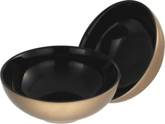 CreaTable Müslischale Golden Days, Steinzeug, (Set, 2-tlg), 16 cm, Spezialglasur