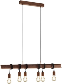 Eglo Townshend 4 Pendelleuchte, 220-240V, E27, antik-braun (49859)